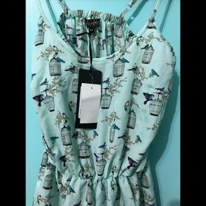 NWT UNIQUE** Bird Cage Romper